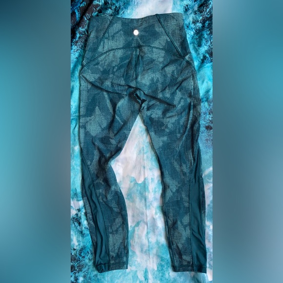 Lululemon Speed Up Teal Leggings - Picture 3 of 9